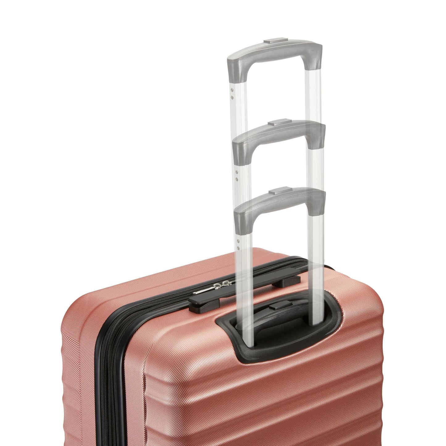 Handgepäck Hartschale 55 cm – Erweiterbar, 4 Rollen, Roségold